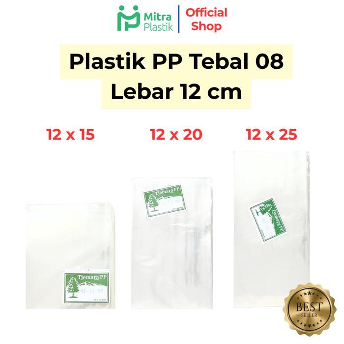 Promo Plastik Pp Lebar 12 Tebal 08 12X15 12X20 12X25 Kantong Plastik Bening Snack Keripik Tebal