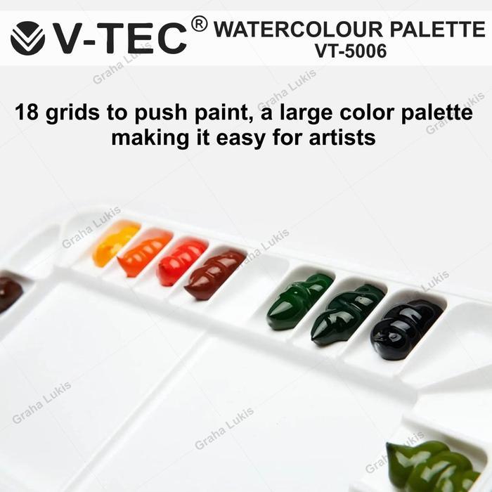 Terbaru Watercolor Pallete 18 - Palet Cat Air Vt-5006 Premium