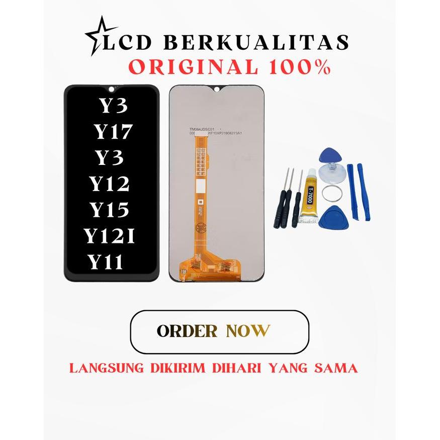 Lcd Obeng Lem Compatible For Vivo Y3 / Y17 / Y3 / Y12 / Y15 / Y12I / Y11 Original Og Super Terlaris