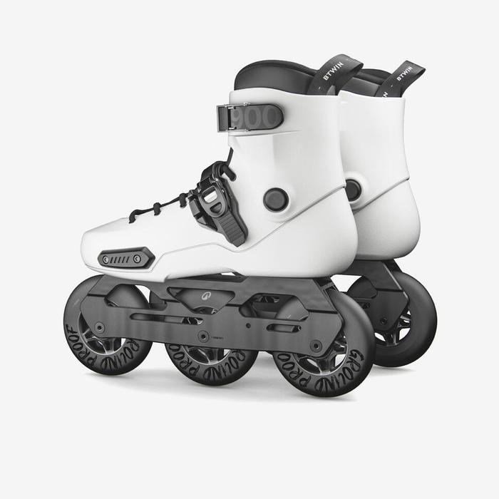 Decathlon OXELO Sepatu Roda Freeskate Hardboot MF S 900 - Putih - 8654643
