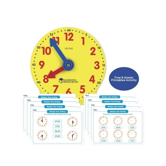 Learning Resources Mini Gear Clock 4inch (Per-pieces)