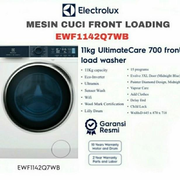 Mesin Cuci ELECTROLUX 11kg EWF1142Q7WB /EWF 1142Q7WB/EWF 1142 Q7WB