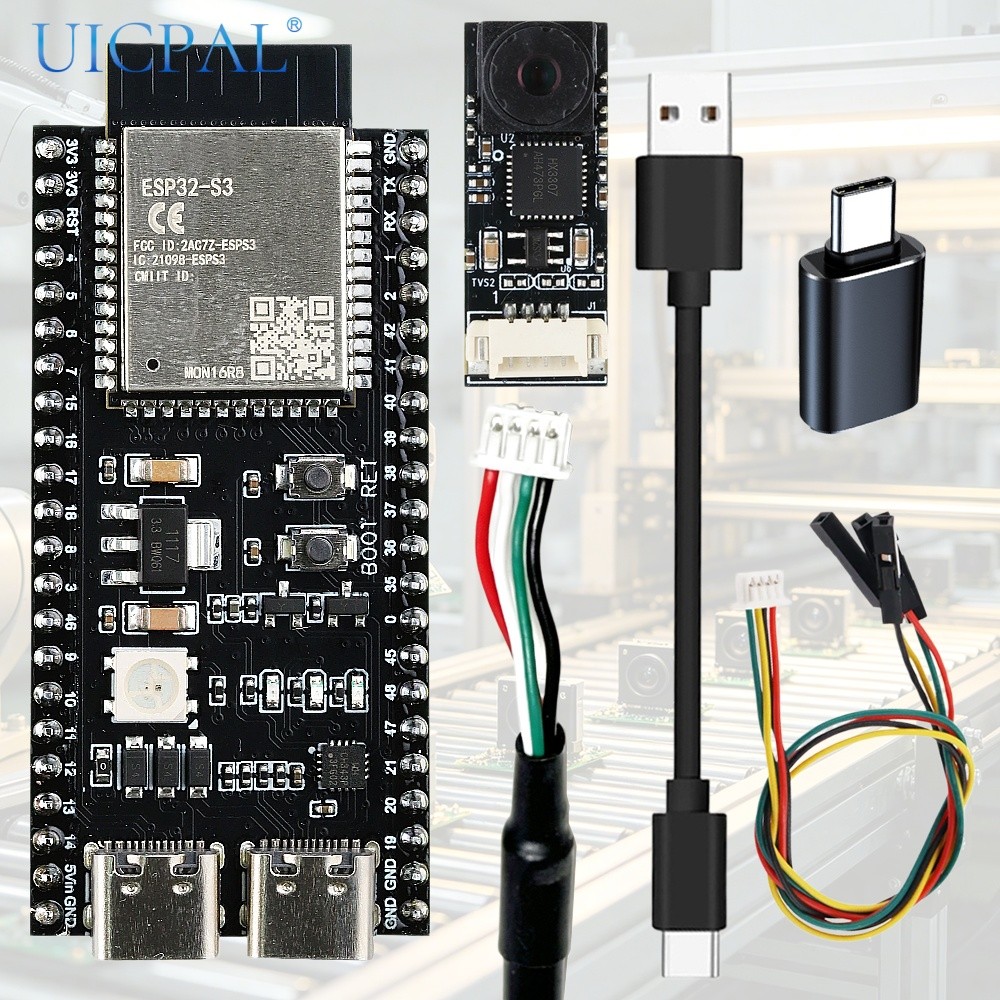 ESP32-S3 N16R8 DEVELOPMENT BOARD KIT WITH MINI USB CAMERA MODULE WITH MIC 4PIN 1.25MM PORT 1MP 720P