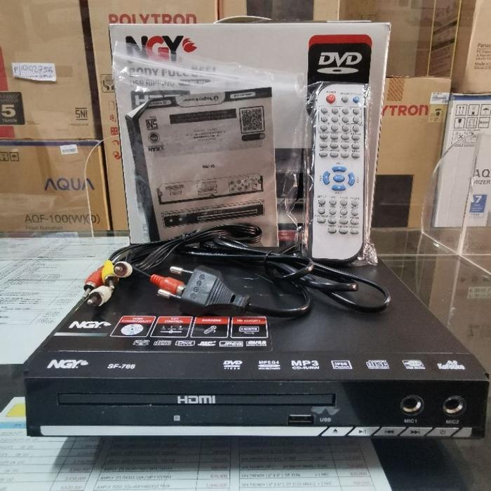Dvd Player Nagoya Ngy Sf 766 Sf766 Steel Body Bodi Full Besi Usb Ripping Cd R Rw Mp3 Mp4 Hdmi Input