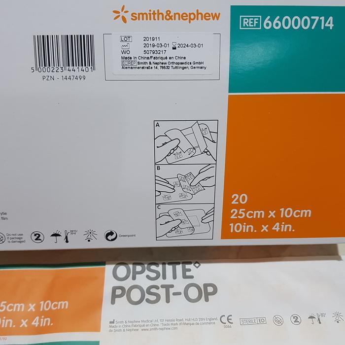 Opsite Post-Op 25 10 Cm / Plester Tahan Air / Opsite 25Cm X 10Cm