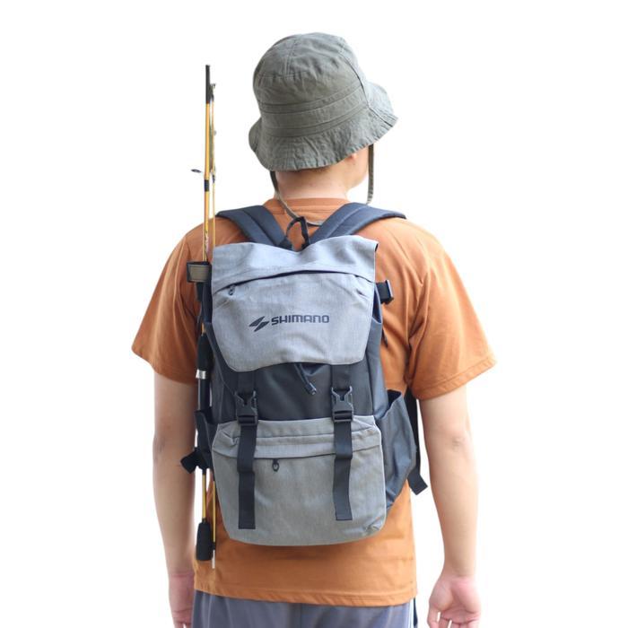 Promo Tas Ransel Pancing Shimano - Tas Backpack Gunung & Fishing Dengan Holder Joran Original
