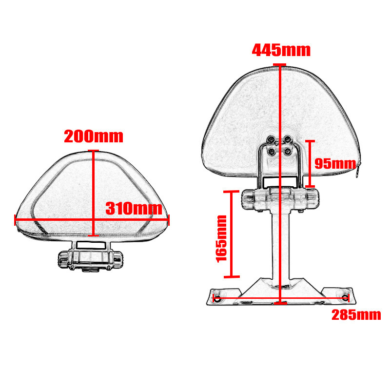 R1200GS R1250GS ADJUSTABLE DRIVING BACKREST FOR BMW R 1200 GS LC/ADV R1250 GS ADVENTURE 2014-2023