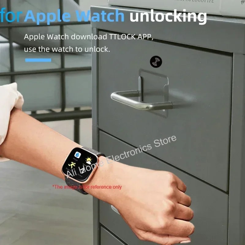 TTLOCK Smart Wooden Door Lock Keyless Invisible Electronic Drawer Lock Sliding Door Cabinet Lock