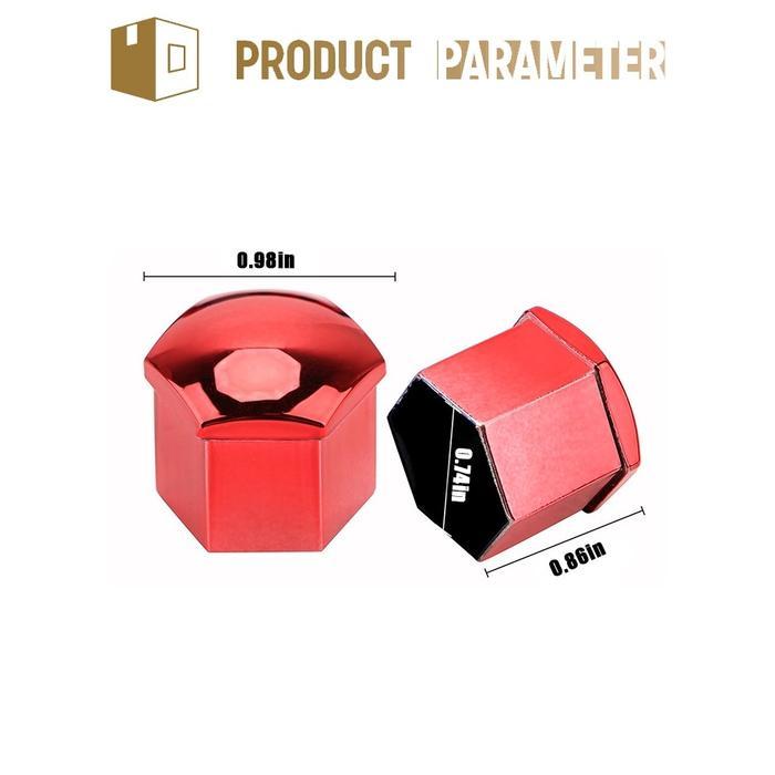 20pcs/Set Tutup Baut Ban Mobil Bahan Nilon / Tutup Baut roda / Kondom Baut Mobil 19/21mm (Termasuk