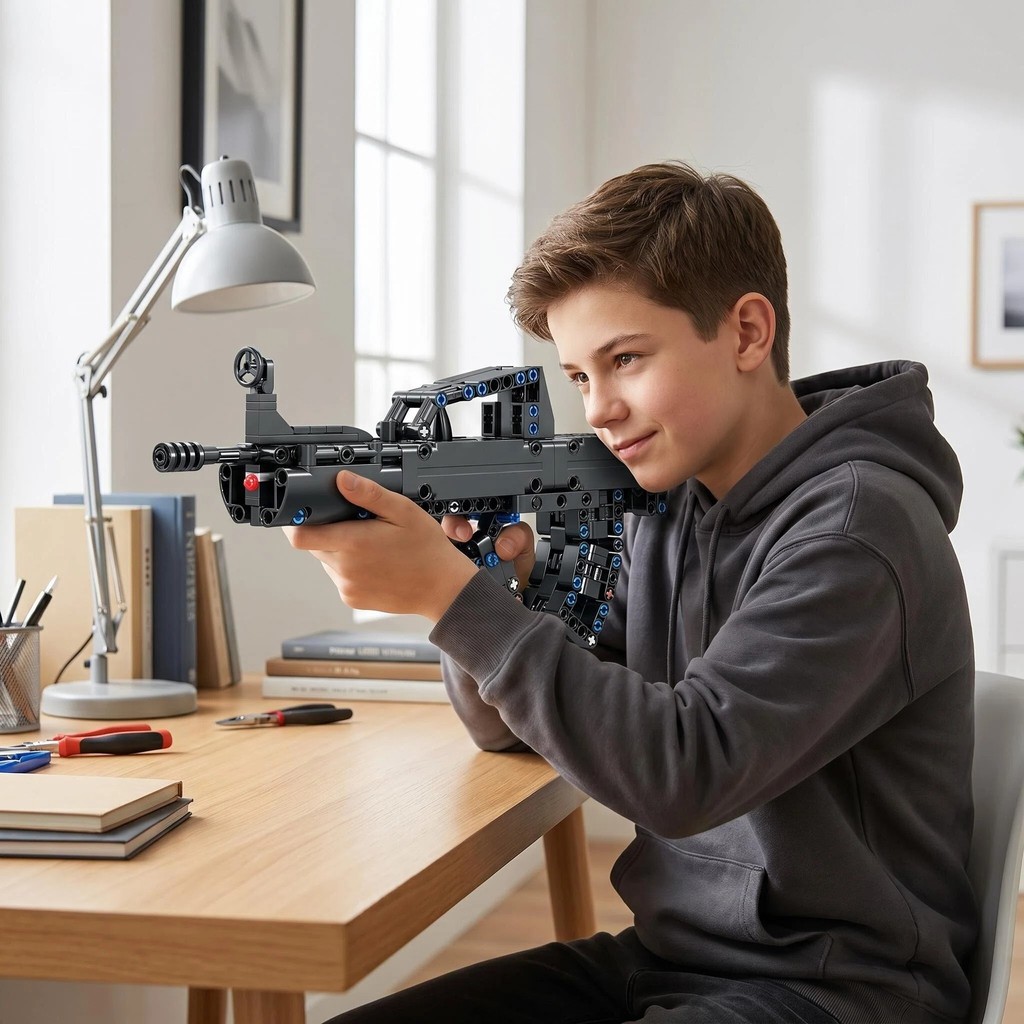 Building Gun Kar98k Sniper Rifle Type 95 Assault Rifle AK47 Military Bricks Boys DIY Assembly Toy