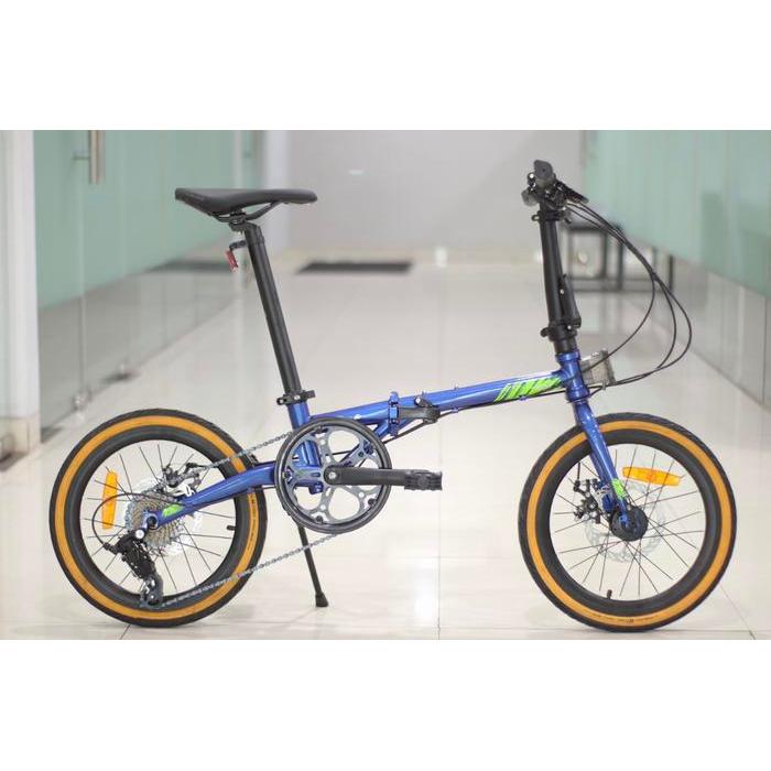 SEPEDA LIPAT ELEMENT TROY 8s X8 8 SPEED 16 inch BUKAN PIKES FNHON GUST - BLUE