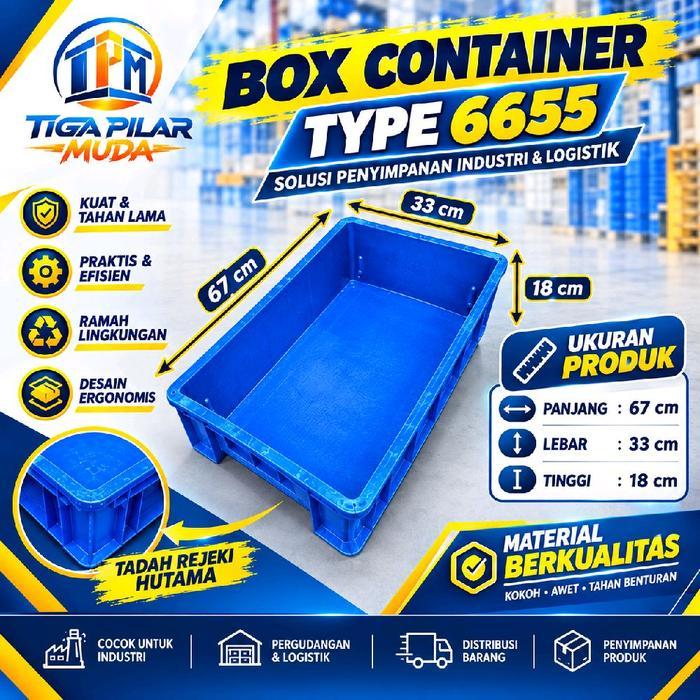 Box Container Rabbit 6655 Box Industri Plastik Biru