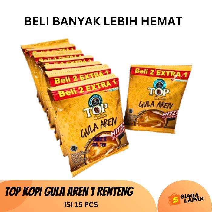 Ready Kopi Top Gula Aren 1 RENTENG Coffee Top Aren Taste Cup Robusta Minuman Bubuk