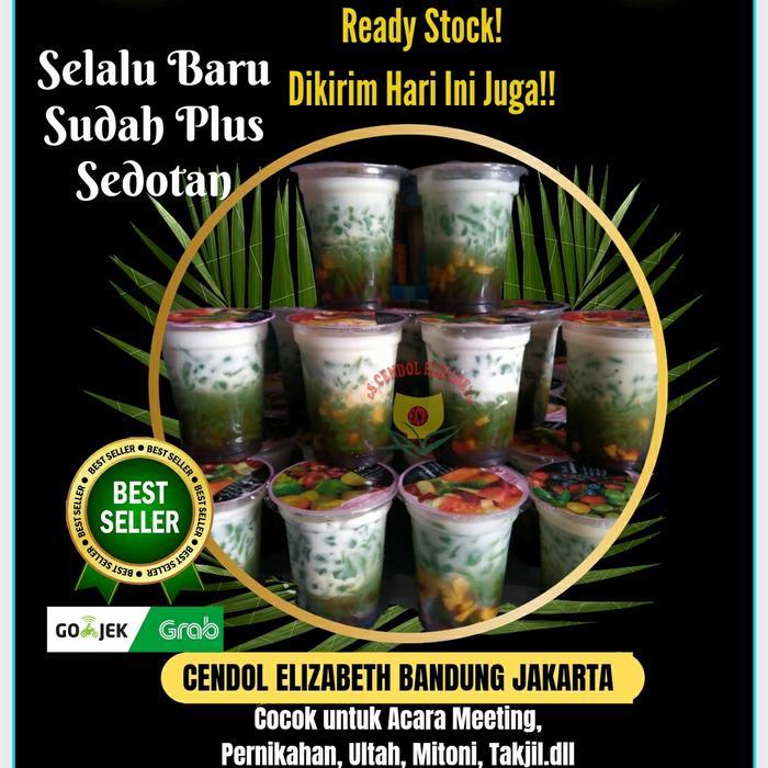 SALE ES CENDOL ELIZABETH Gelas Cup Pres Cendol Dawet Alami Organik Original Asli Food