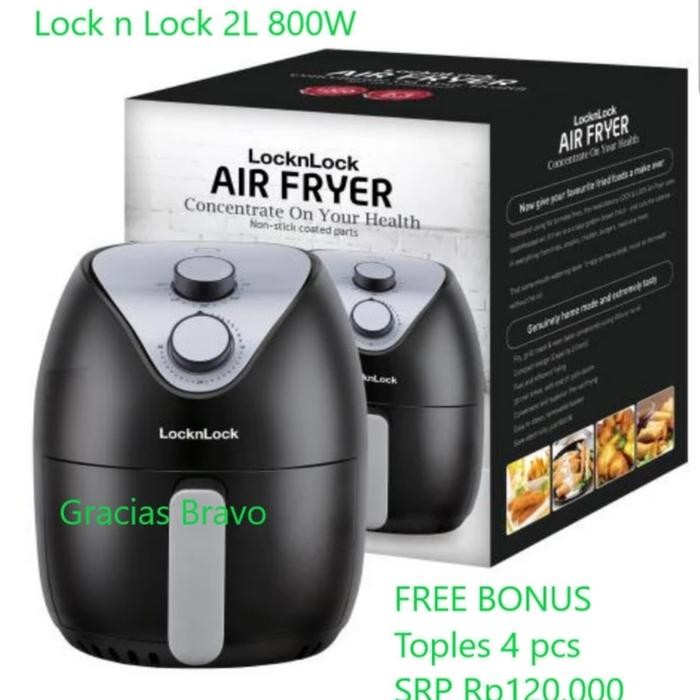 Lock n Lock Air Fryer 2.2L 800W. Special Edition Irit Listrik