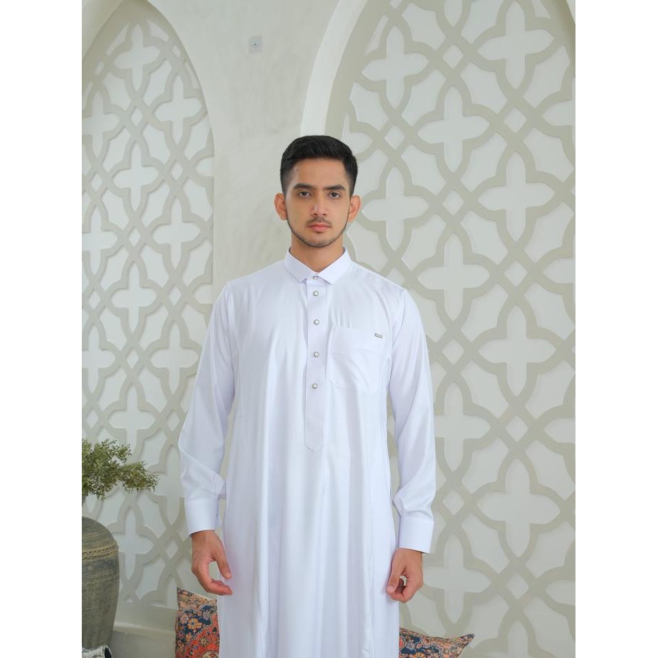 k468 Al Haramain Series Semi Wol Thobe Akkaf Jubah / Gamis Pria Remaja & Dewasa