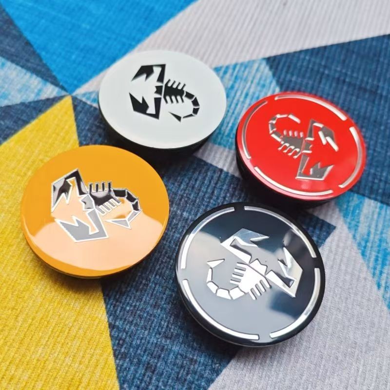 IMPORT 4 Pieces 50mm For Scorpion Abarth 5CC 1100 500 Alloy Auto Wheel Rim Center Cap Cover Hub