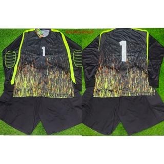 Tiento Wares - Setelan Baju Bola Kiper Jersey Kiper Dewasa Nomor Punggung Sport