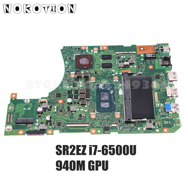 Casing Laptop NOKOTION 69N0UCM13A00 60NB0BF0-MB2100 X556UV MB MAIN BOARD For ASUS X556UR Laptop Moth