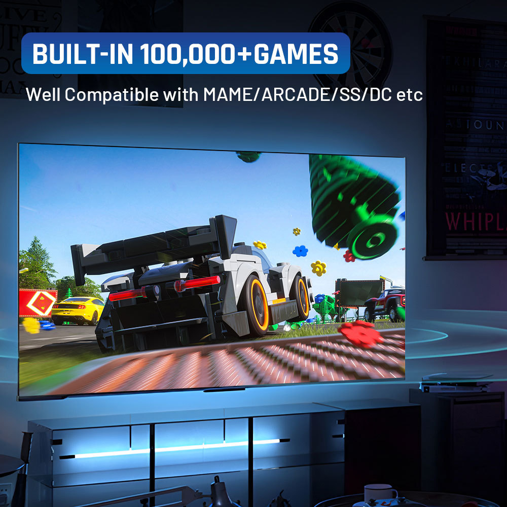 KinHank Super Console X Pro Plus Retro Video Game Console 117000+ Classic Retro Games for Arcade/DC/