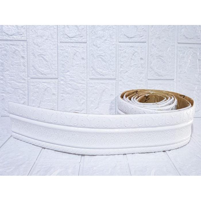 list wallpaper dinding 3D wallfoam motif ukir putih