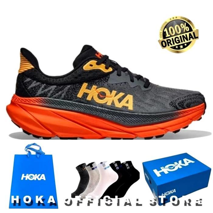 Hoka Challenger Atr 7 Castlerock / Flame / Free Paperbag / Original 100%