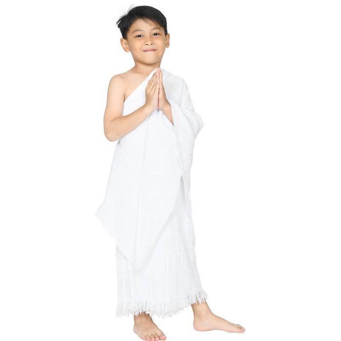 luto- Junior Kids - Kain Ihram Instant Anak Laki Laki Paud Tk Baju Ihram Manasik Haji Set El