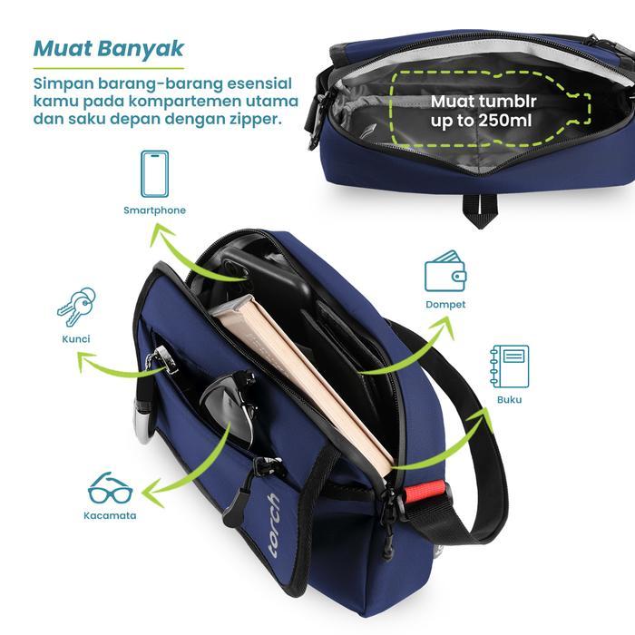 zzaj- Torch Tas Selempang - Sling Bag Jixi Travel Pouch