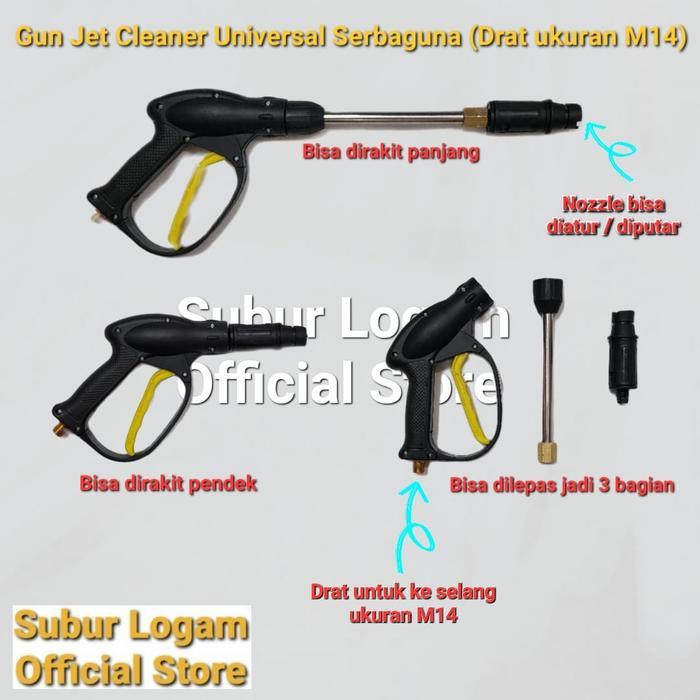 Gun Semportan Tembakan Jet Cleaner Drat M14 Universal Umum Serbaguna Merek Kdk