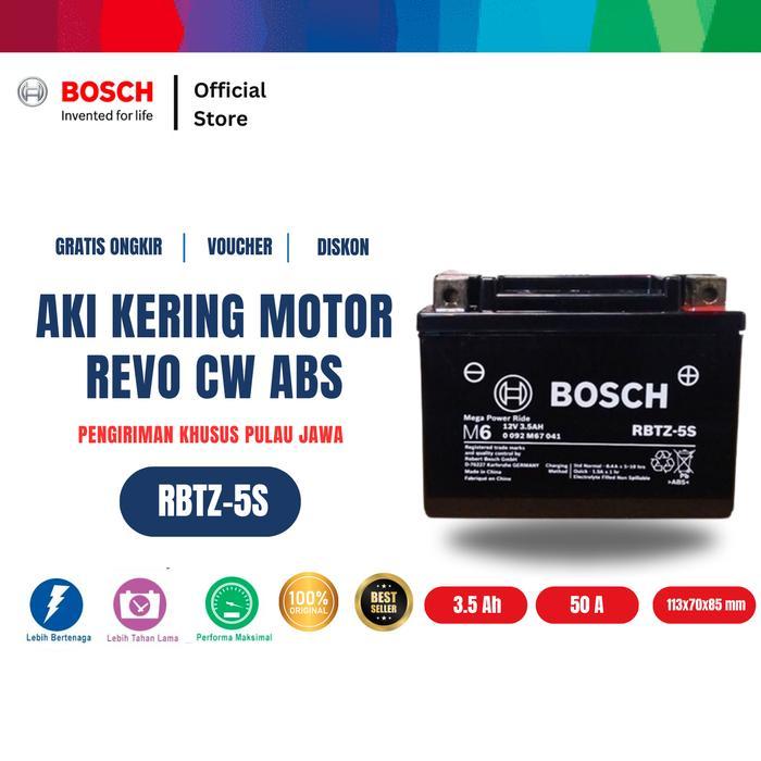 Bosch Aki Kering Motor Honda Revo Cw Dx Abs 2007-2010 - Maintenance Free - Rbtz-5S