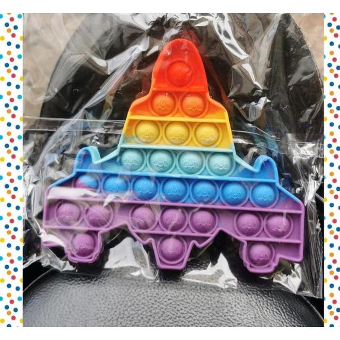 pop it bubble push fidget toys pop it unicorn rainbow warna warni
