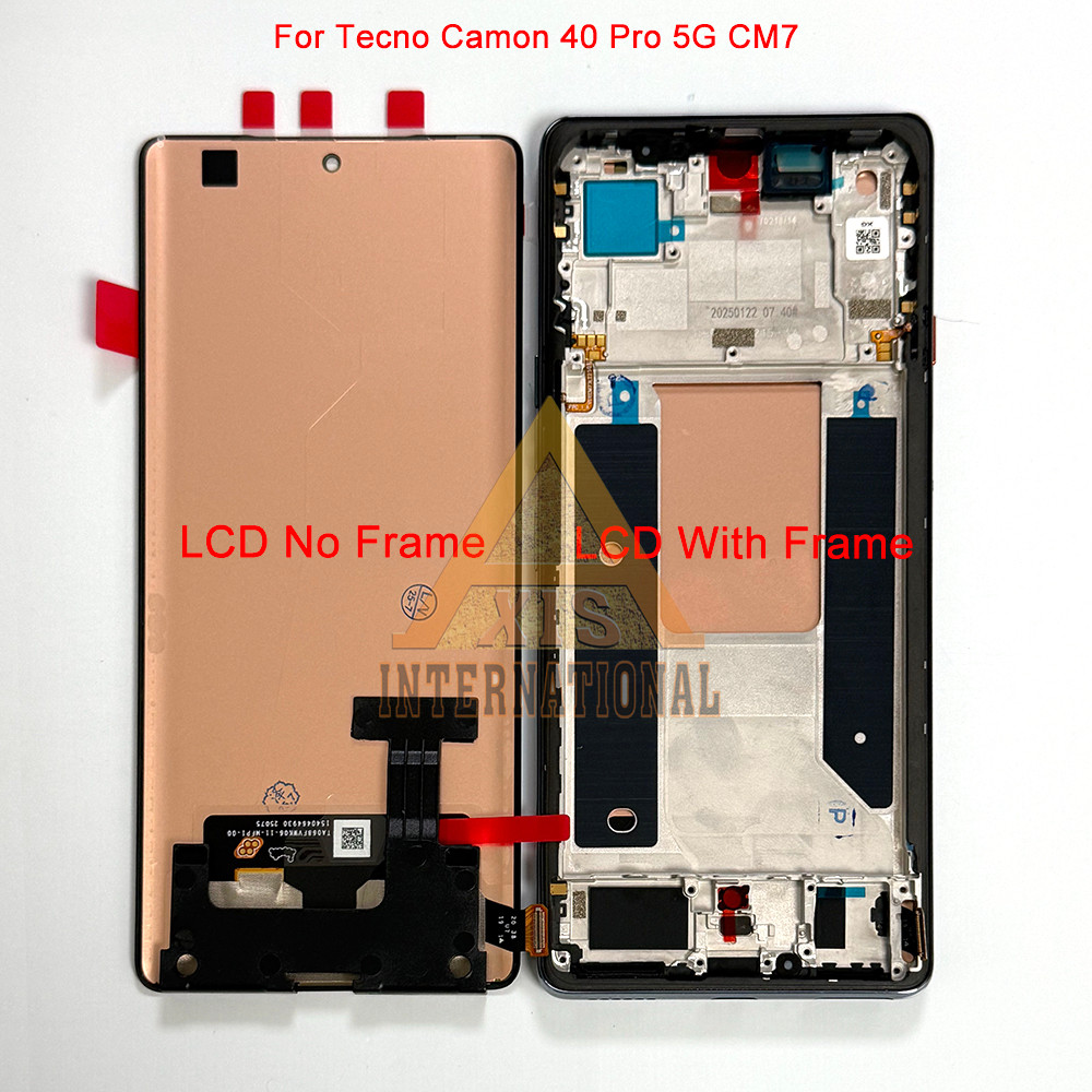 Original Amoled For Tecno Camon 40 Per 5G Cm8 Lcd Display Screen Frame For Camon 40 4G Cm5/ 40 Pro