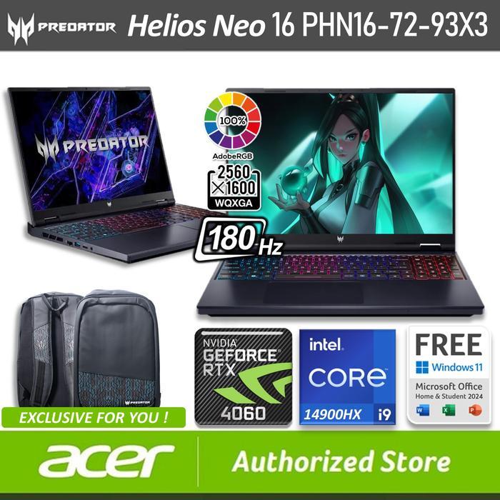 0k2n- Acer Predator Helios Neo 16 Phn16 72 93X3 Rtx4060 8Gb Intel Core I9 14900Hx 16/1Tb Ssd