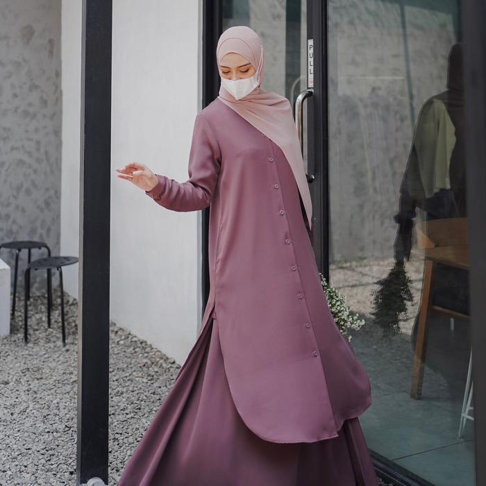 olfc- Elmiza - Ciara Tunik Bahan Premium Safeena Platinum - Long Tunik Daily Kantor Kuliah