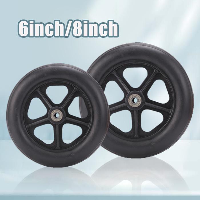 Roda Bagian Depan Kursi Roda 6/8 inch Roda Depan Kursi Roda "Diameter Full 20 Cm"