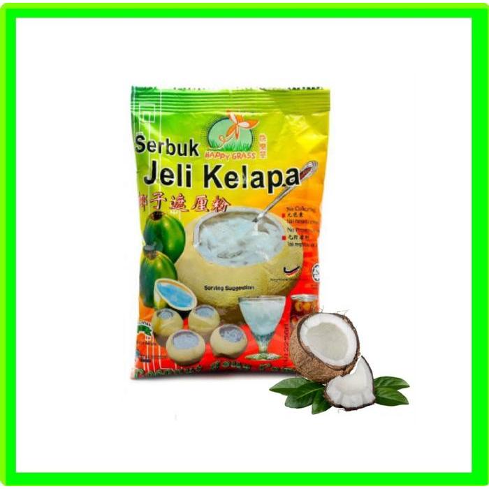 Premium Kartonan Happy Grass Serbuk Jeli Kelapa Coconut Jelly 225Gr Isi 24Pack Original