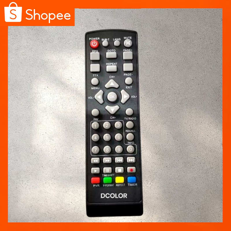 Remote Dcolor . Remot control set top box Dcolor. Remot STB Dcolor. - LANGSUNG PAKAI