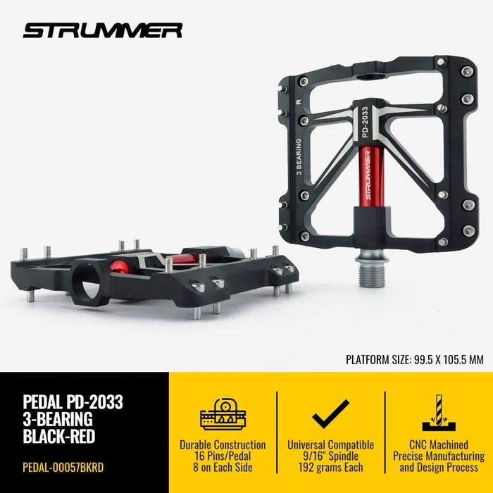 Pedal Sepeda Strummer Pd-2033 3-Bearing Mtb/Bmx