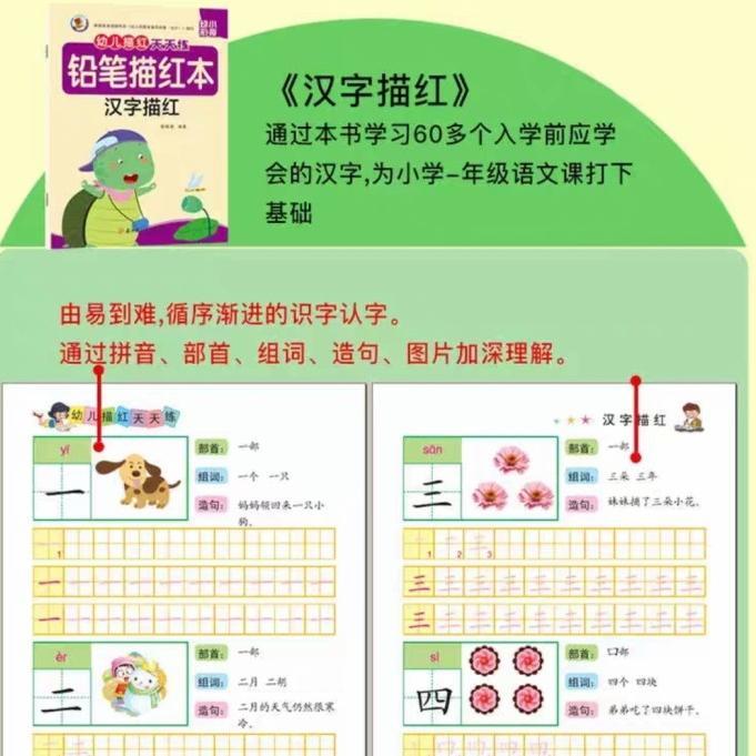 Malilndo - Buku Latihan Menulis Kata Dasar Mandarin Anak/Buku Latihan Mandarin