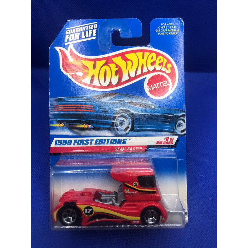 Hot Wheels Semi Fast Red Blue Card First Edition