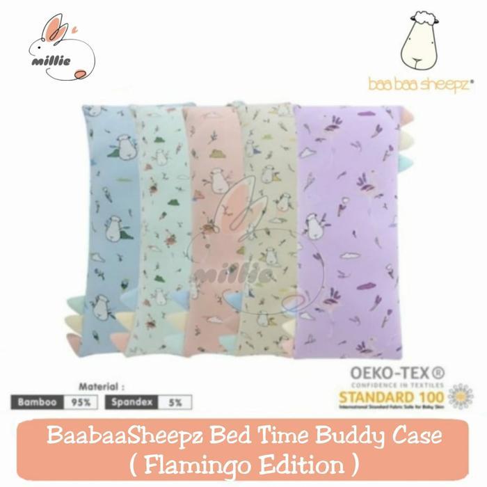 BAABAASHEEPZ BedTime Buddy Flamingo CASE L L Sarung Bantal Baabaasheepz