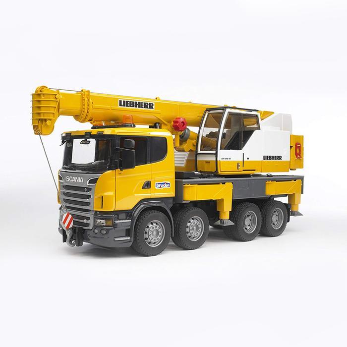 Bruder 3571 Scania Super 560R Liebherr Crane Tru with Lht & Sound - Mainan Miniatur Truk Konstruksi