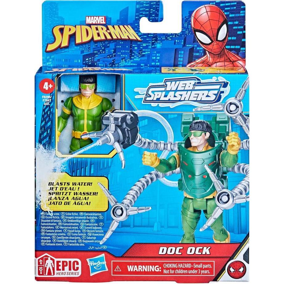 Grafi - Hasbro Marvel Spider-Man Action Figure Aqua Web Warriors 4-Inch Doc Ock - Refillable Water