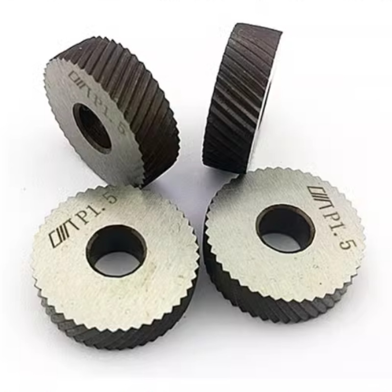 2pcs Reticulated/Straight Knurling Knife Straight Diagonal Line Knurling Wheel for Metal Cutter