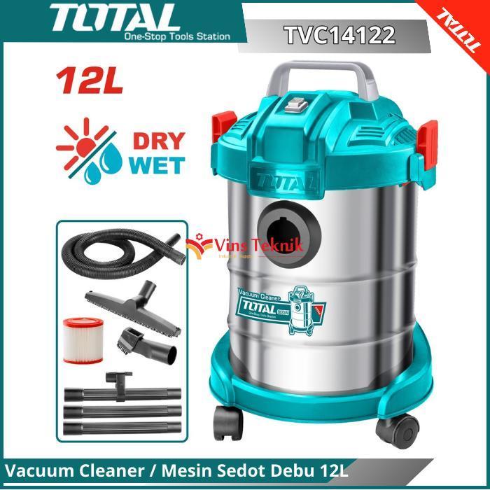 TOTAL Wet & Dry Vacuum Cleaner 12L Mesin penyedot debu TOTAL TVC14122