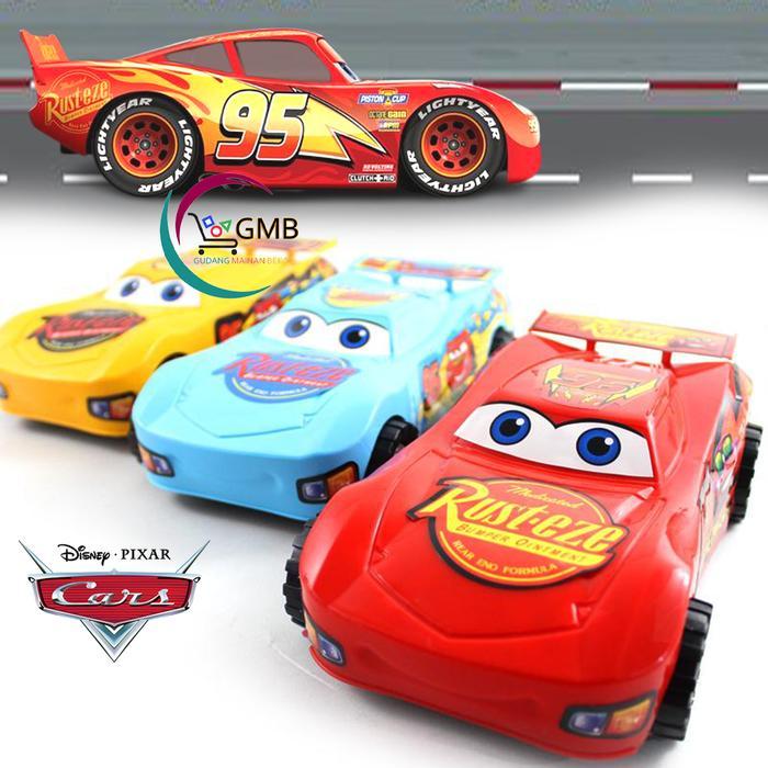 Ada Stok MAINAN ANAK LAKI MOBIL CARS LIGHTNING MCQUEEN PULLBACK MOBIL BALAP BESAR