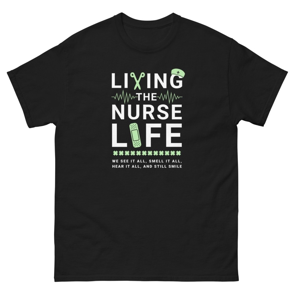 Kaos Oversize Santai Perawat Humor & Hati, Lengan Pendek, Original Murah