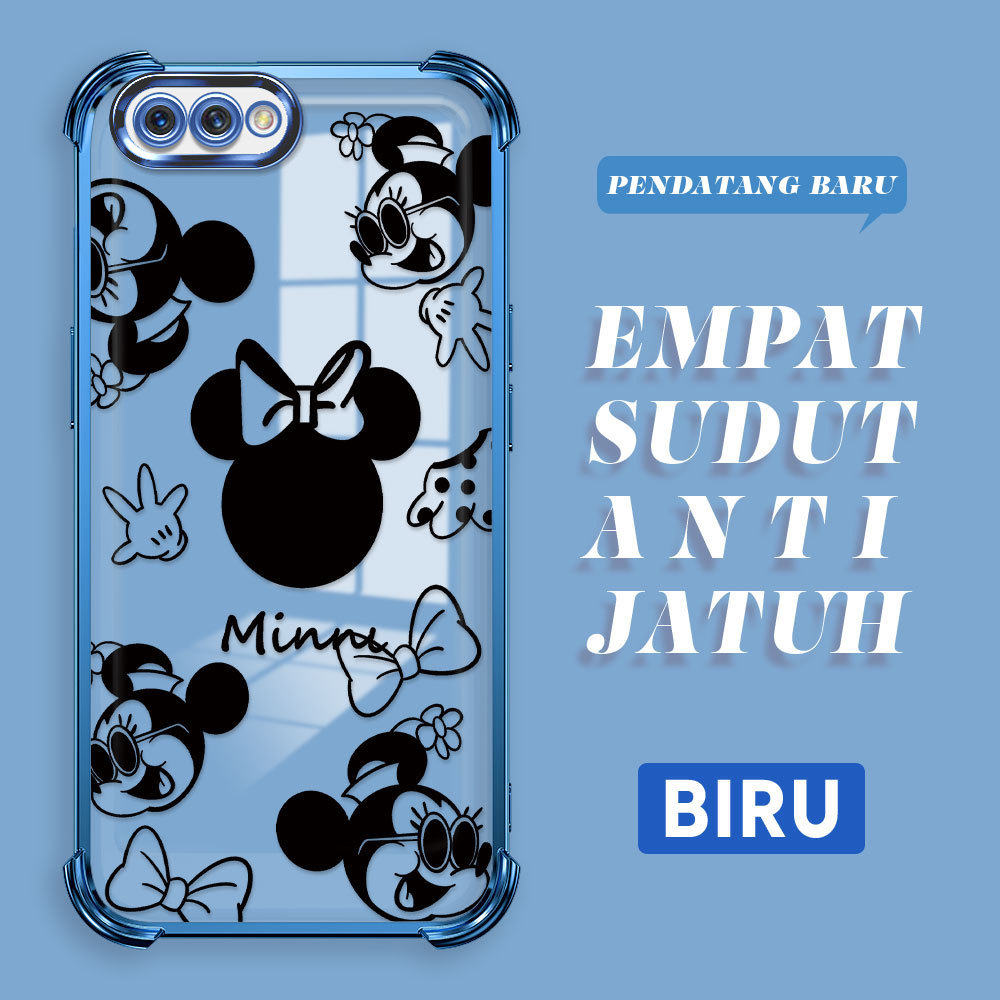 Casing HP Softcase Bening Transparan Anti Jatuh Pelindung Kartun Lucu Untuk OPPO A3S A12E Ready Mura