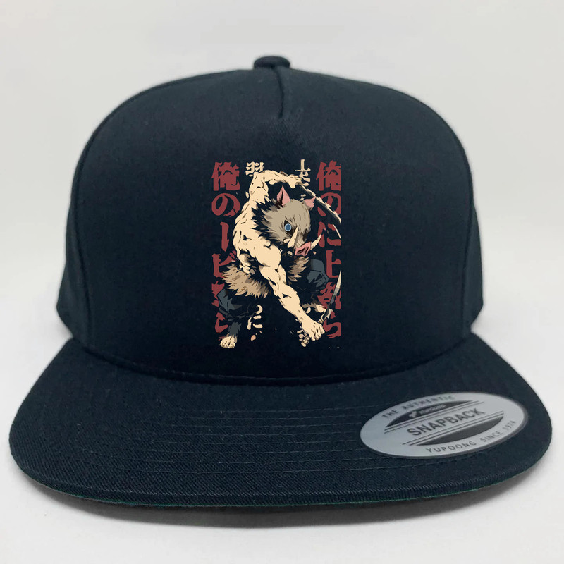 Topi Snapback Demon Slayer Inosuke Hashibira Kimetsu No Yaiba