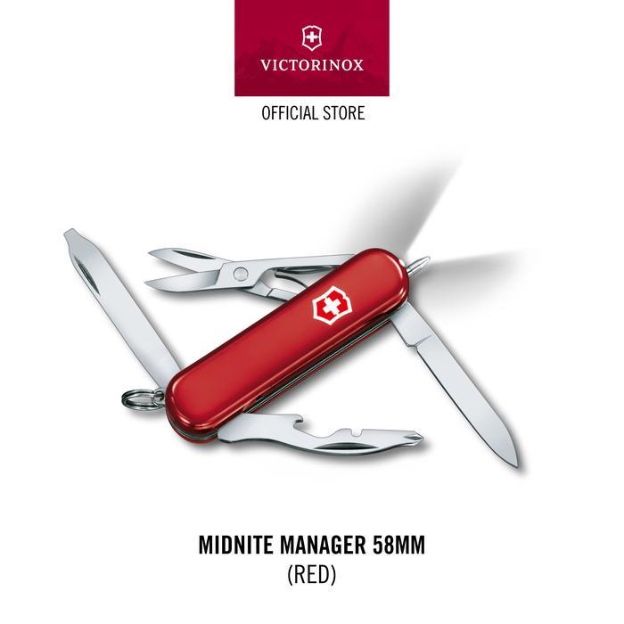 Victorinox Midnite Manager, 58 mm, red [Pisau Lipat] Swiss Army Knife